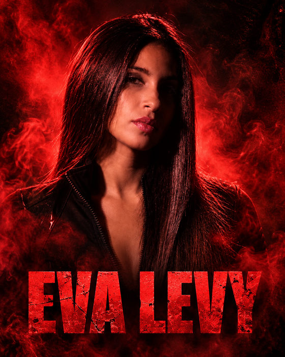 Eva Levy, portada en rojo y sombras negras Black Fusion